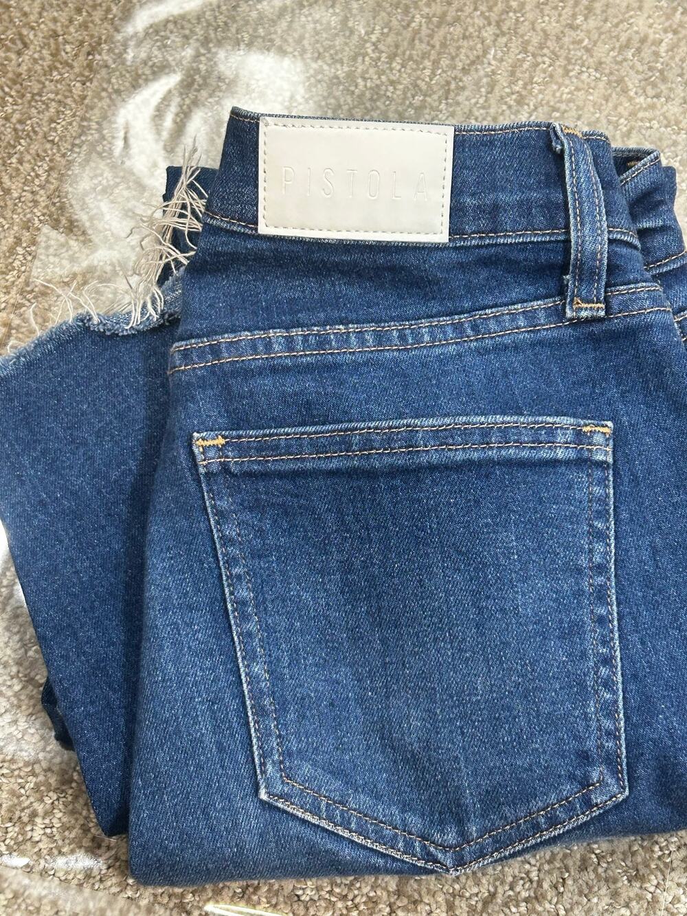 Good American Good Flare Jeans 0/25 Blue843 High Rise Stretch Flare Denim